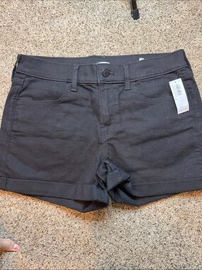 Old Navy Black Cuffed Jean Shorts